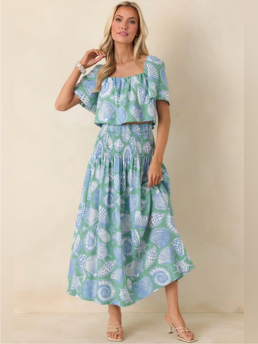 PARADISA SIESTA KEY OCEANA BLUE MULTI CONVERTIBLE SKIRT DRESS Size Large NWT - Picture 6 of 6